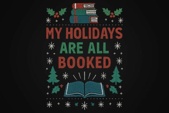 All Booked Christmas Sweater PNG Illustrations