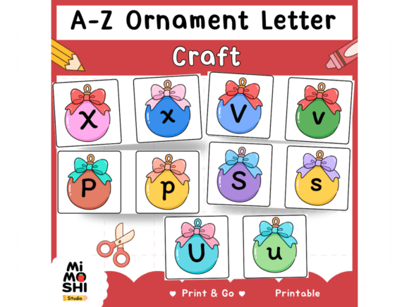 A–Z Christmas Ornament Letter Craft: Review for Handmade Illustrations