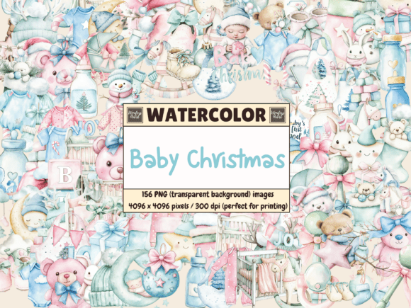 Baby Christmas Watercolor Clipart: A Crafter’s Review of These Illustrations