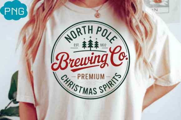 Brewing Co Christmas Sign Png Design in Illustrations