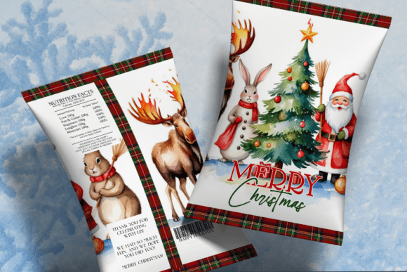 Christmas Chip Bag Wrapper: A Review for Bloggers and Illustrations