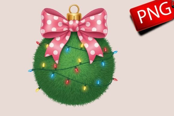 Christmas Ornament with Bow Png Illustrations Review
