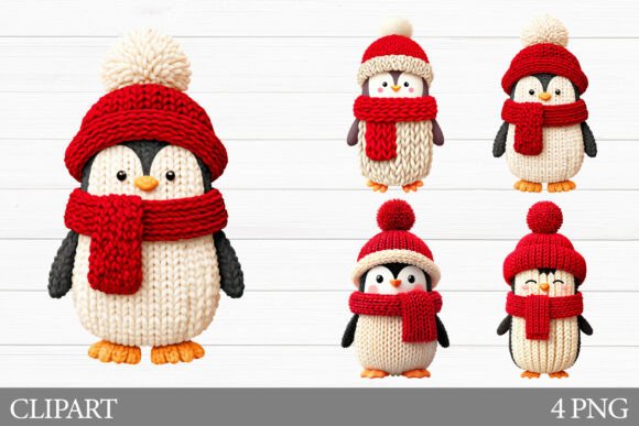 Christmas Penguin Clipart. Penguin PNG
