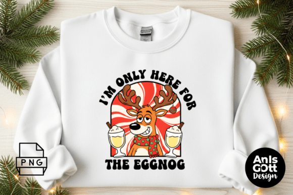 Christmas Reindeer Eggnog Sublimation Illustrations Review