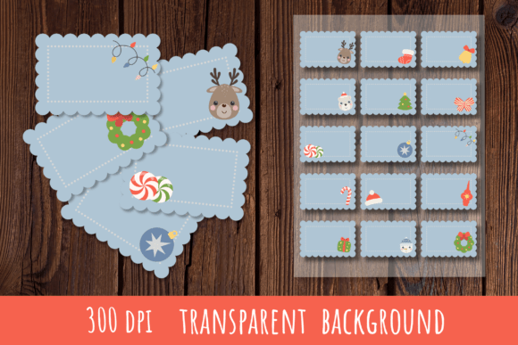 Christmas Stickers, Labels, Tags: Illustrations for Editorial Polish