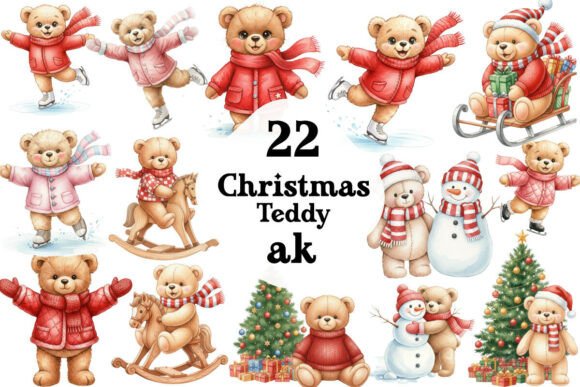 Christmas Teddy Clipart: A Crafter’s Review of These Festive Illustrations