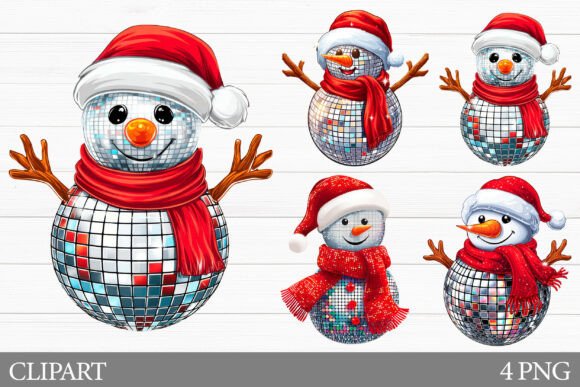 Disco Snowman Christmas Clipart: A Publisher’s Review of Seasonal Illustrations