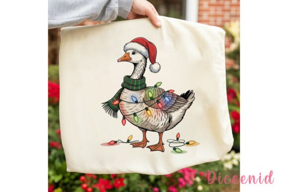 Festive Goose Christmas PNG Clipart for Brand Illustrations