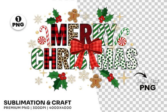 Gingerbread Christmas Sublimation PNG De: Illustrations for Seasonal Publishing