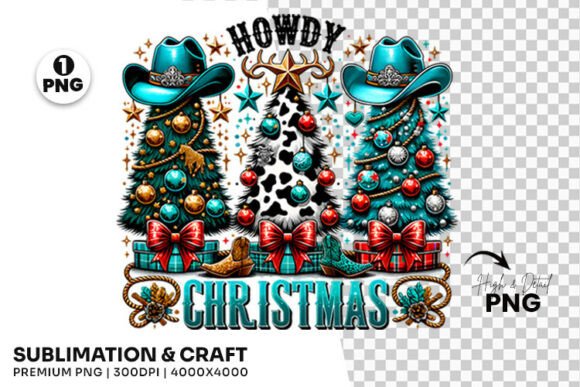 Howdy Cowboy Christmas Sublimation PNG