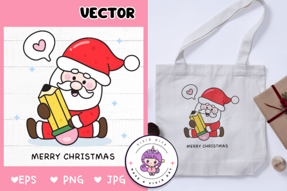 Kawaii Santa With Pencil Embroidery Review