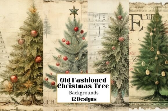 Old Fashioned Christmas Tree Illustratio
