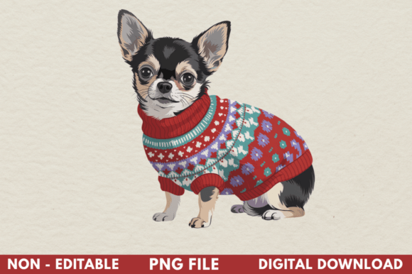 Quirky Christmas Dog Clipart, Dog Clipart for Illustrations