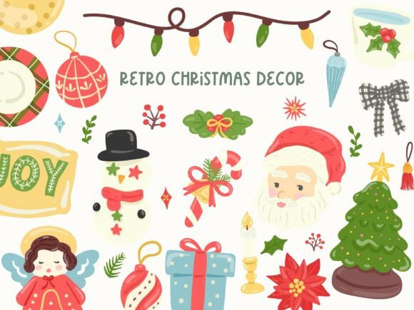 Retro Christmas Decor Clipart: A Practical Review for Illustrations
