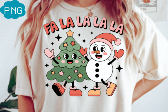 Retro Christmas Sublimation Fa La La Png Review for Brand Identity and Illustrations