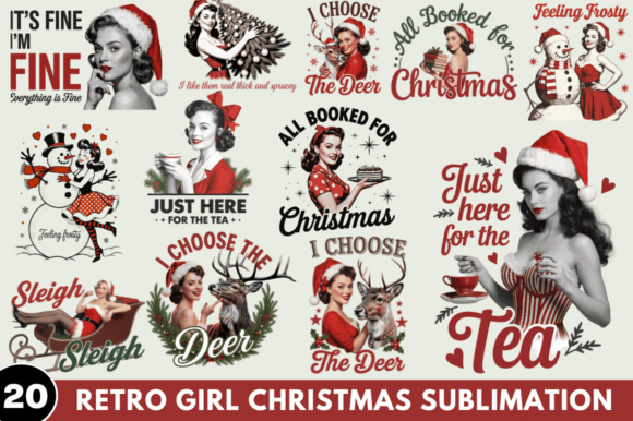 Retro Girl Christmas Sublimation Bundle Review