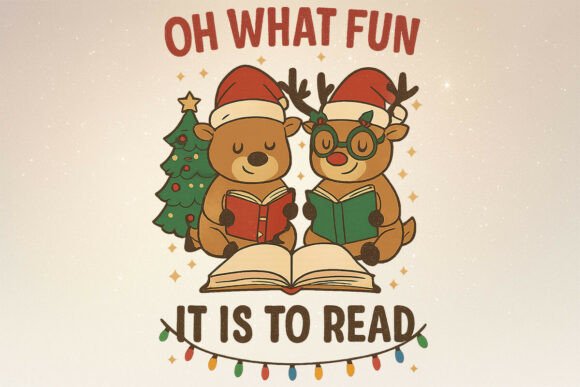Retro Oh What Fun to Read Christmas PNG: A Publisher’s Review of Seasonal Illustrations