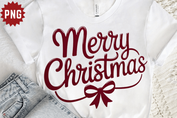Vintage Merry Christmas PNG Design for Illustrations