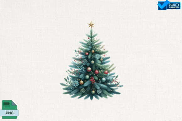 Watercolor Christmas Tree Clipart Png