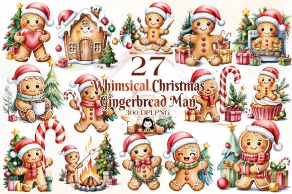 Whimsical Christmas Gingerbread Man Review for Illustrations